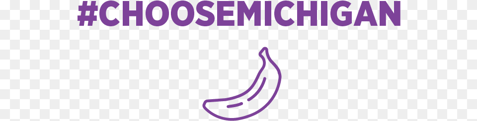 Choose Michigan Logo Purple Michigan, Banana, Food, Fruit, Plant Free Png Download