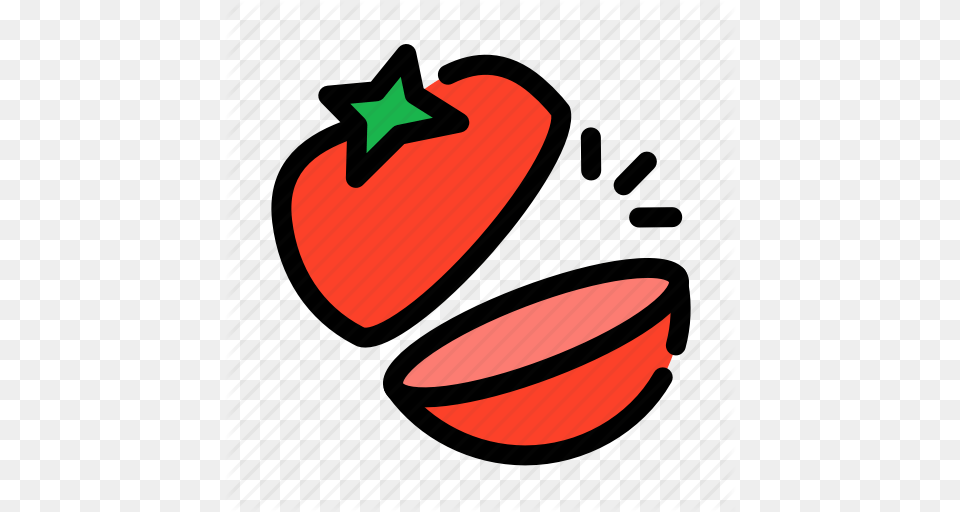 Chop Cooking Food Slice Tomato Vegetables Icon, Produce, Berry, Fruit, Plant Free Png Download