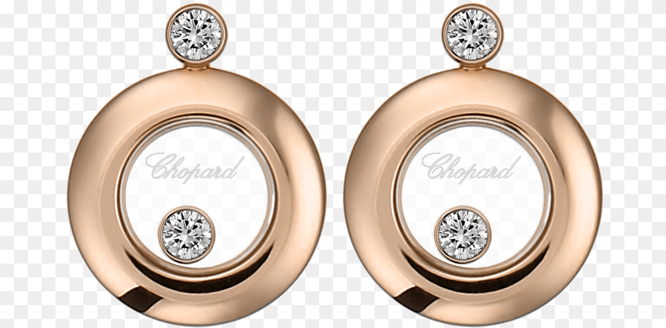 Chopard Miss Happy Rose Gold Diamond Earrings 5201 Earrings, Accessories, Earring, Jewelry, Pendant Free Png