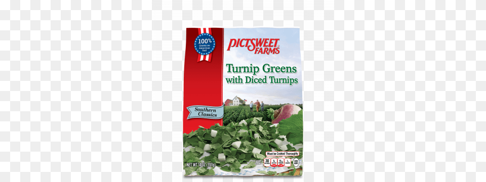 Chopped Turnip Greens With Diced Turnips Pictsweet Butter Peas 14 Oz, Herbal, Herbs, Plant, Person Png Image