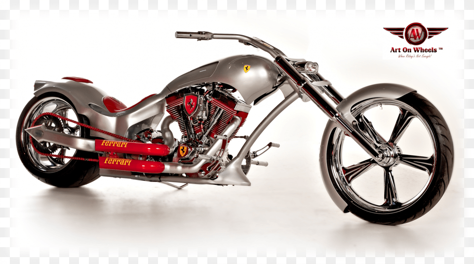 Chopper Motorcycle Ferrari Bike, Alloy Wheel, Vehicle, Transportation, Tire Free Png Download