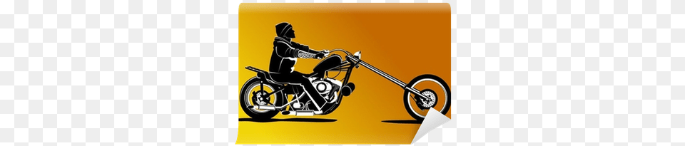 Chopper Motorcycle Vector With Rocker Wall Mural Ambesonne Chopper Motorcycle Shower Curtain Set, Machine, Spoke, Transportation, Vehicle Free Transparent Png