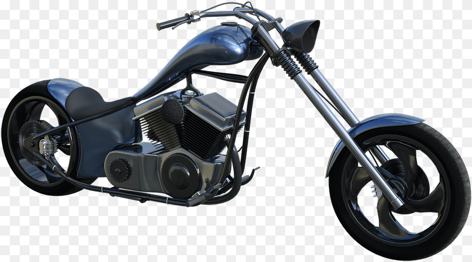 Chopper Motorcycle Wheels Tires Rims Handlebars Chopper, Wheel, Machine, Motor, Spoke Free Png Download