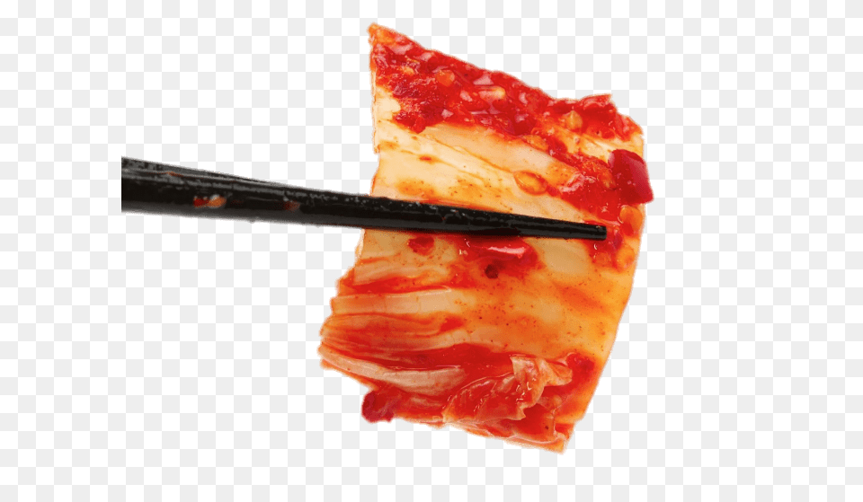 Chopsticks Holding A Piece Of Kimchi, Food, Ketchup Png