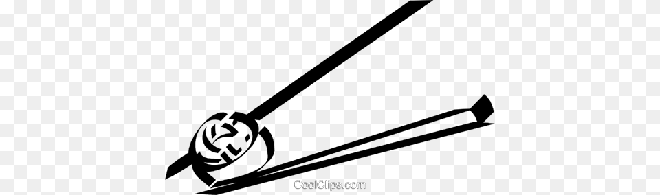 Chopsticks With Food Royalty Vector Clip Art Illustration, Sword, Weapon, Smoke Pipe Free Png