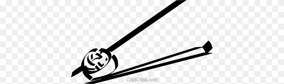 Chopsticks With Food Royalty Vector Clip Art Illustration, Sword, Weapon, Smoke Pipe Free Transparent Png