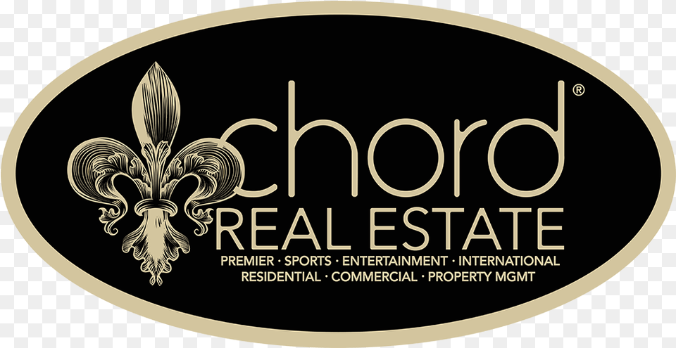 Chord Real Estate Label, Logo, Oval Png