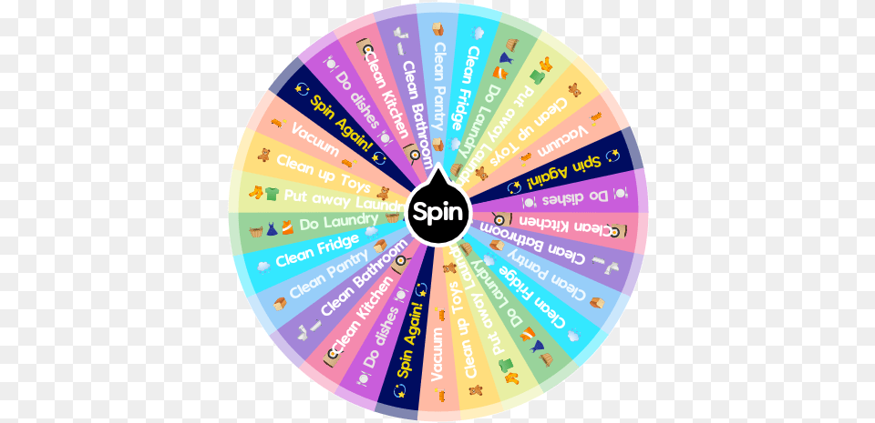 Chore Roulette Spin The Wheel App Circle, Disk, Number, Symbol, Text Png