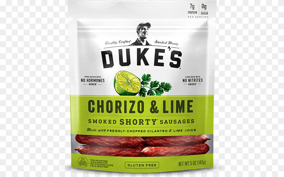 Chorizo Amp Lime Dukes Green Chile Sausages, Advertisement, Produce, Citrus Fruit, Plant Png