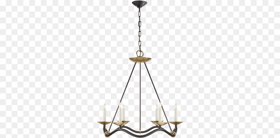 Choros Chandelier In Aged Iron With Hand Rubbed Antique Visual Comfort Choros Chandelier, Lamp Free Png Download