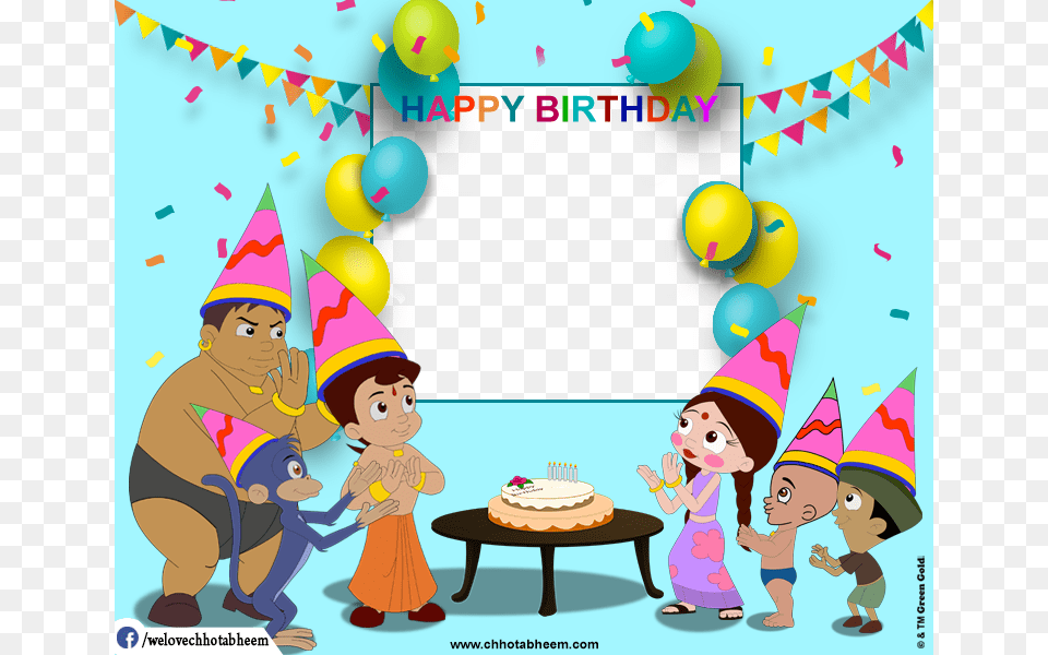 Chota Bheem Birthday Banner, Person, People, Hat, Clothing Free Png