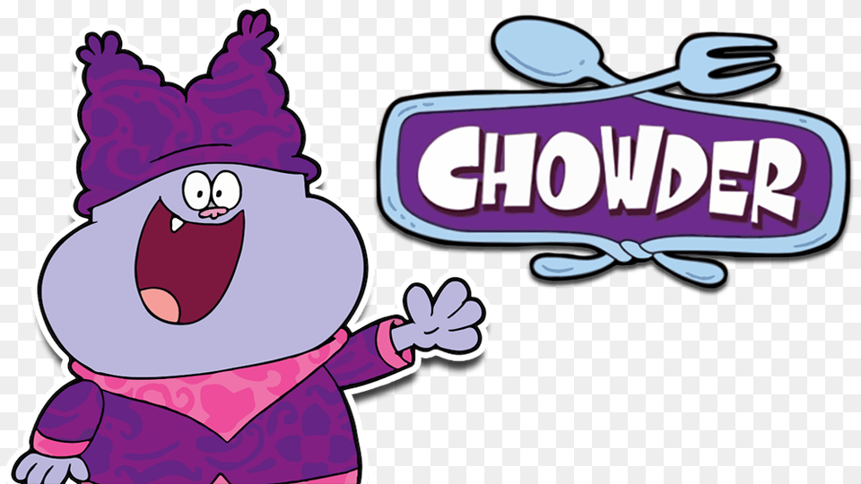Chowder Tv Fanart Fanart Tv, Cutlery, Sticker, Purple, Book Free Png Download