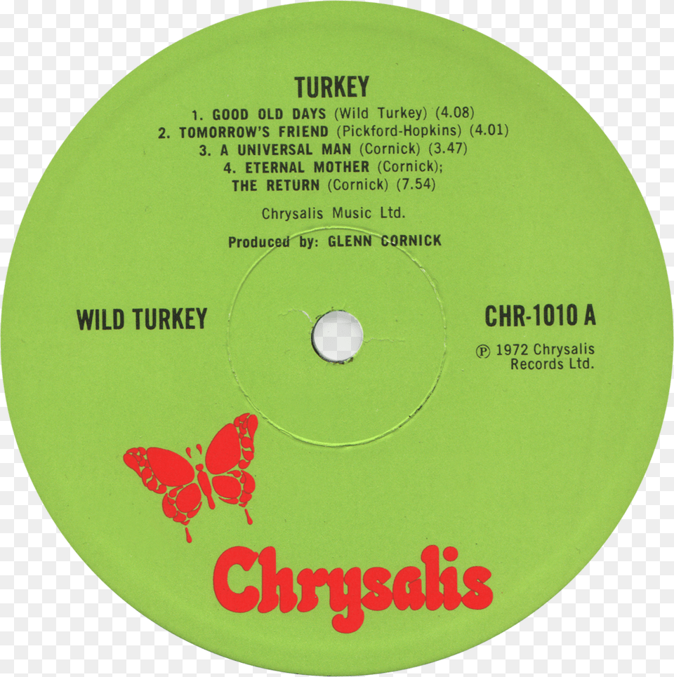 Chr 1010 Wild Turkey Label Cd, Disk, Dvd Png