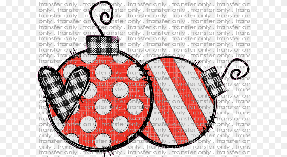 Chr 282 Double Christmas Ball Red Dot Black Plaid Lovely, Accessories, Pattern Png Image