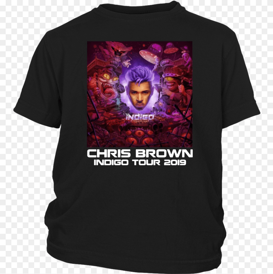 Chris Brown Indigo Tour 2019 Tee Shirt Don T Check On Me Chris Brown, T-shirt, Clothing, Person, Man Free Png Download