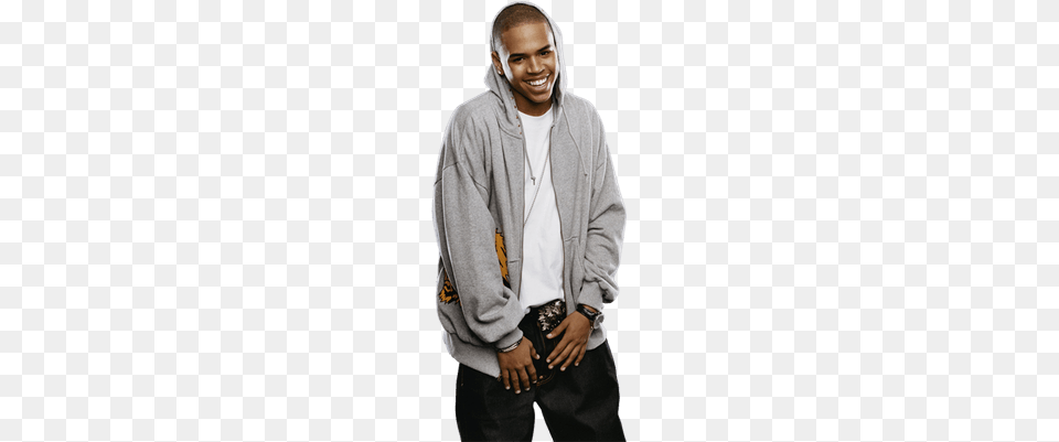 Chris Brown Laughing Chris Brown When He Was Younger With Clothing, Hoodie, Knitwear, Sweater Free Transparent Png