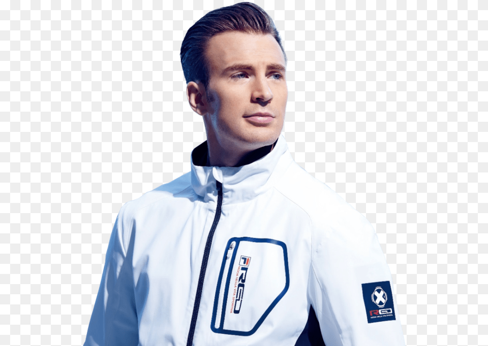 Chris Evans Side View Chris Evans, Adult, Clothing, Coat, Shirt Free Png Download