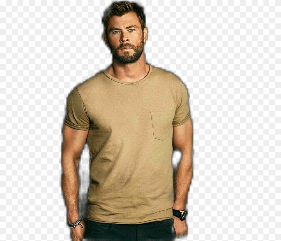 Chris Hemsworth Short Hairstyles, Clothing, T-shirt, Sleeve, Adult Free Transparent Png