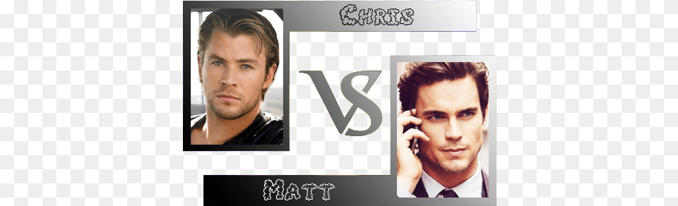 Chris Hemsworth Vs Matt Bomer Chris Hemsworth Actor Star Art 32x24 Poster Decor, Male, Adult, Collage, Person Free Png Download