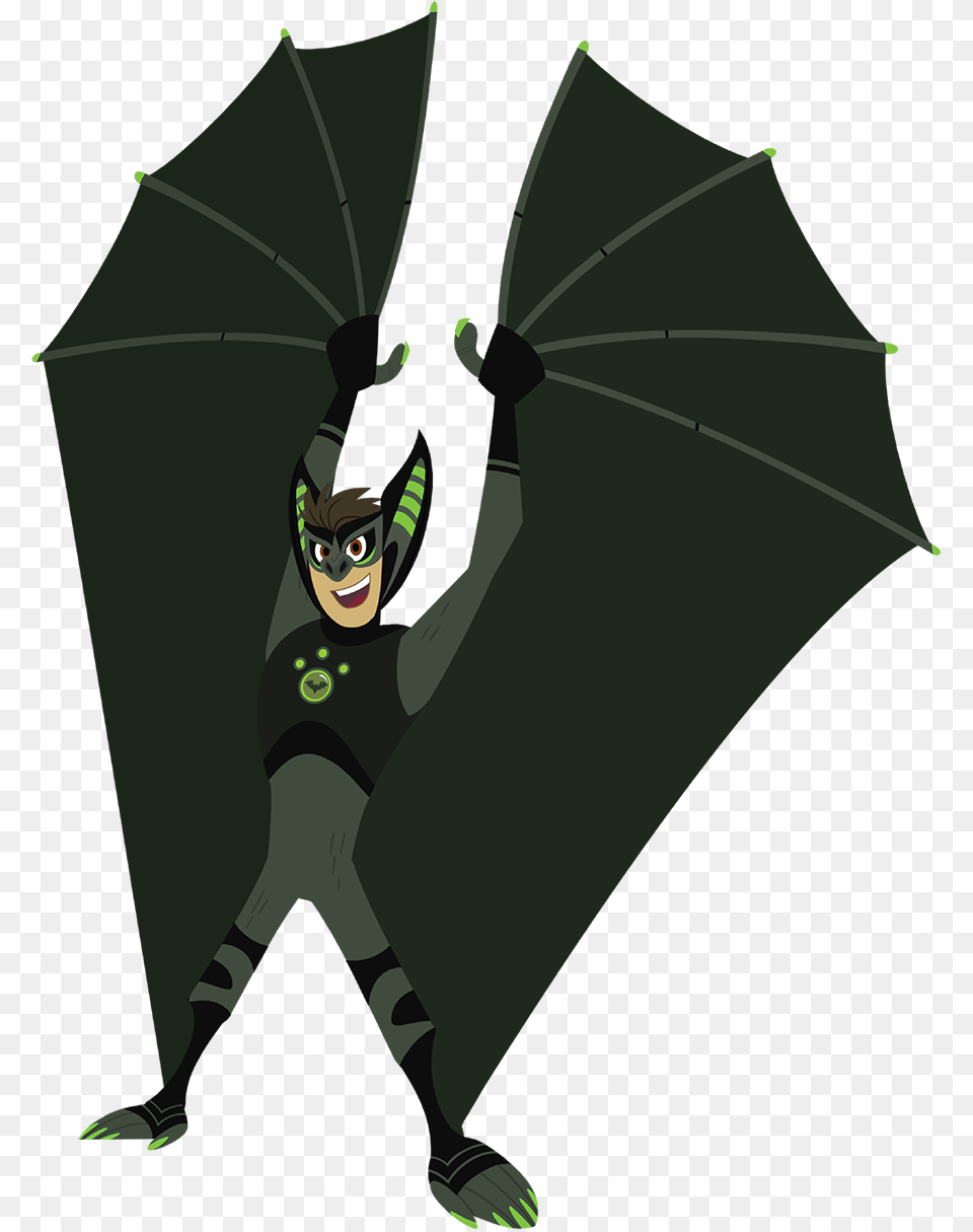 Chris In His Bat Creature Power Suit Holds Up His Wings Wild Kratts Creature Power Suit Chris 4, Adult, Male, Man, Person Png Image