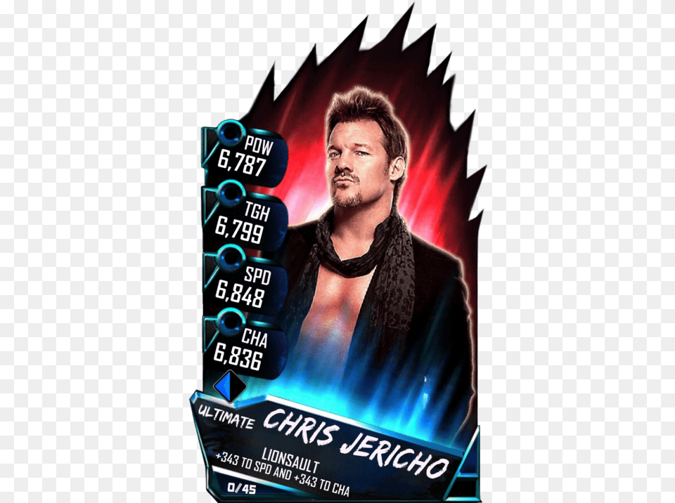 Chris Jericho Wwe Supercard Season 1 Debut Wwe Alexa Bliss Wallpaper Phone, Advertisement, Poster, Adult, Male Free Png Download