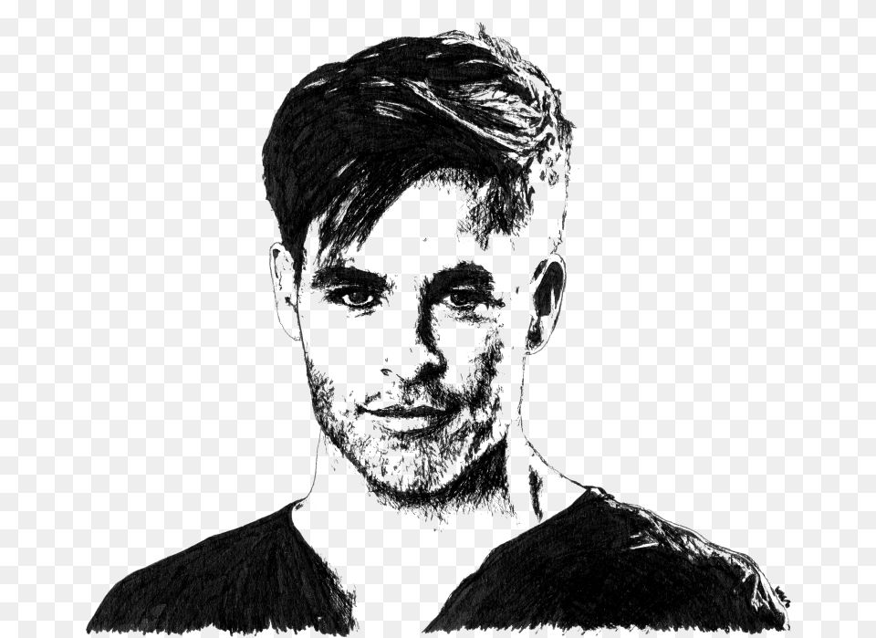 Chris Pine Sketch Sketch, Adult, Photography, Person, Man Png Image