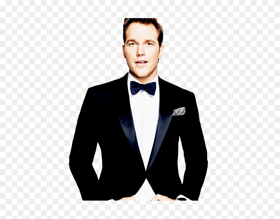 Chris Pratt Tuxedo Transparent, Clothing, Suit, Formal Wear, Tie Free Png Download