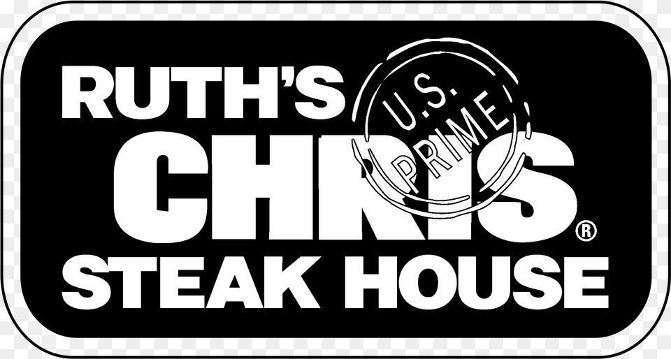 Chris Steak House Logo Black And White White Logo Ruth Chris, Text Free Png Download