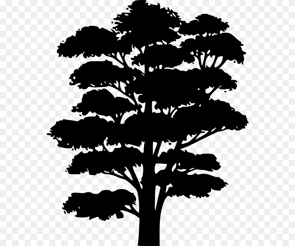 Chrisdesign Tree Silhouettes, Gray Png