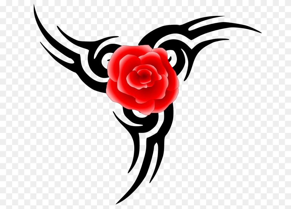 Chrisdesign Tribal Tattoo With Rose, Flower, Plant, Petal Png Image