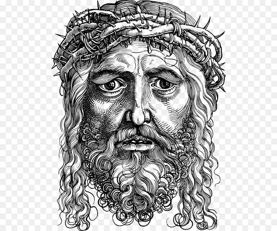 Christ Albrecht Durer Woodcut Prints, Gray Png Image