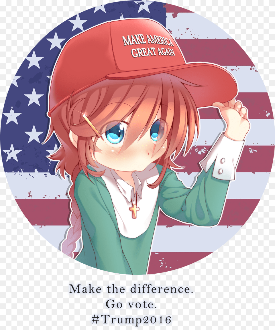 Christ Chan Makes America Great Again Christchan Know Make America Great Again Anime Girl, Book, Comics, Publication, Baby Free Png Download