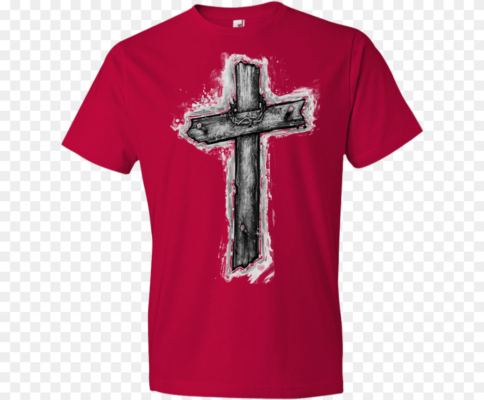 Christ Cross Lightweight T Shirt Lunikoff T Shirt, Clothing, Symbol, T-shirt Free Png