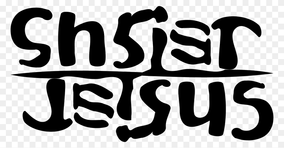 Christ Jesus Ambigram Clipart, Text, Animal, Calligraphy, Dinosaur Png Image