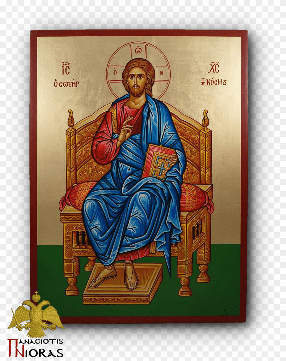 Christ The King Seated On The Throne Icons, Adult, Person, Man, Male Png Image
