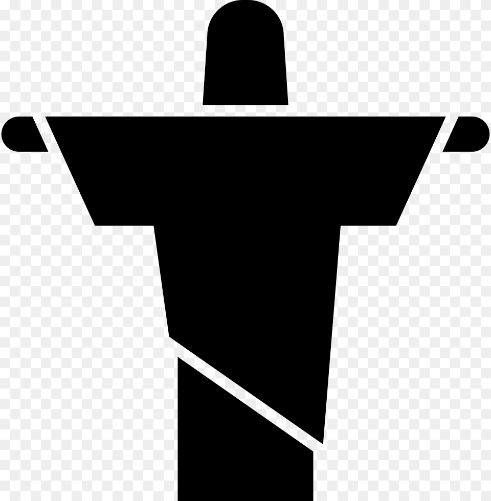 Christ The Redeemer Brazilian Sculpture Icon Download, Stencil, Silhouette, Clothing, Hat Free Png