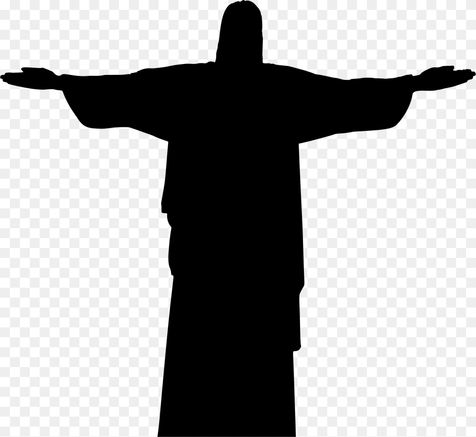 Christ The Redeemer Statue Silhouette Icons, Gray Free Png