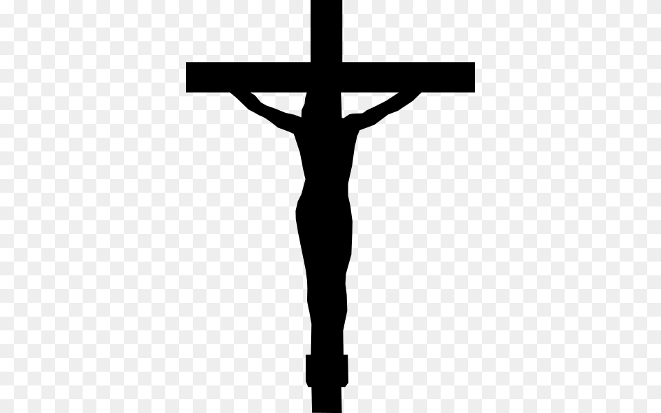 Christ With Cross Silhouette Transparent, Symbol, Crucifix Free Png Download