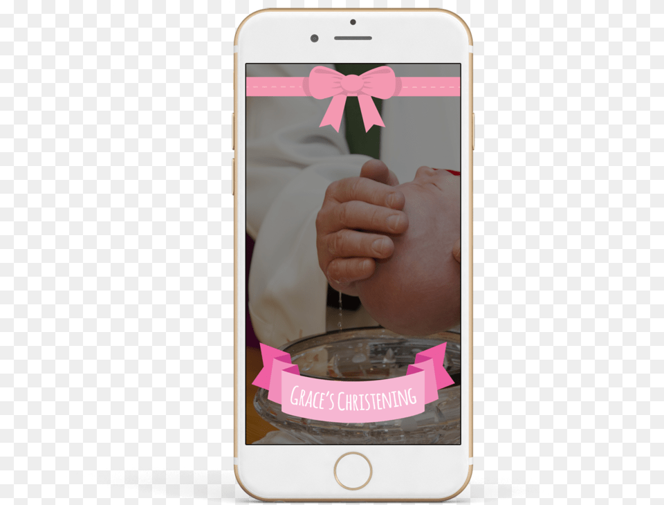 Christening Pink Bow Iphone, Electronics, Mobile Phone, Phone, Baby Free Transparent Png