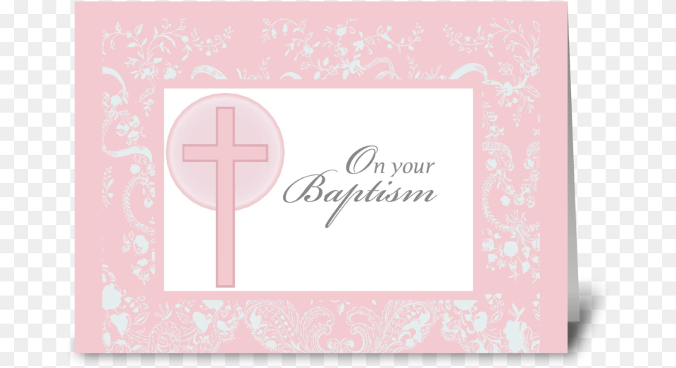 Christening Pink Lace Baptism Greeting Card Greeting Card, Envelope, Greeting Card, Mail, First Aid Png