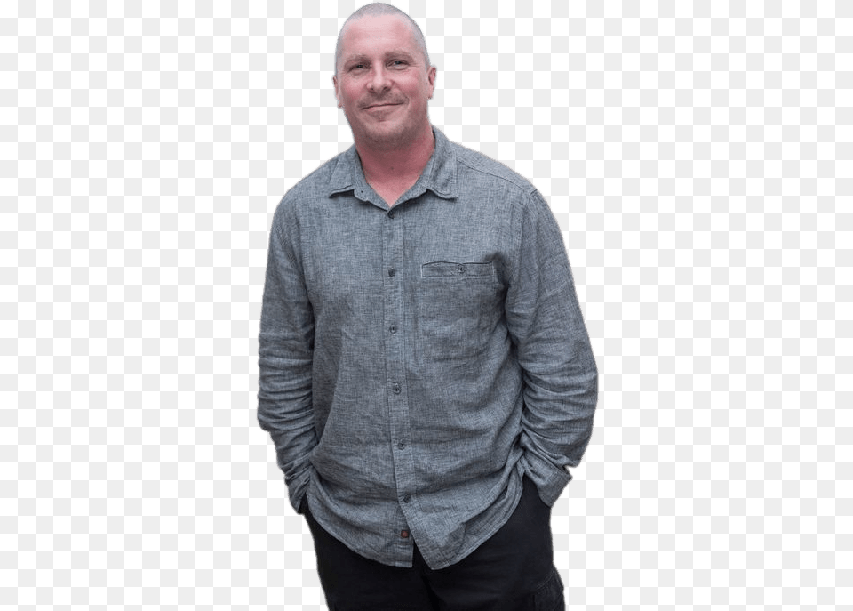 Christian Bale Shaved Head Christian Bale Fat For Dick Cheney, Sleeve, Clothing, Shirt, Home Decor Free Transparent Png