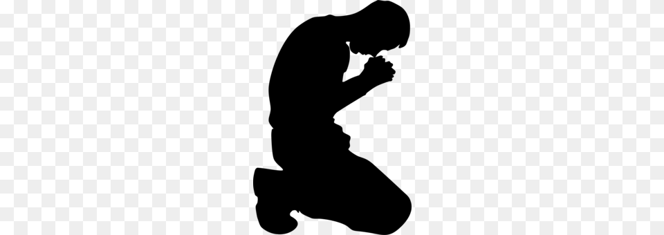 Christian Clip Art Praying Hands Prayer Silhouette Drawing, Gray Png