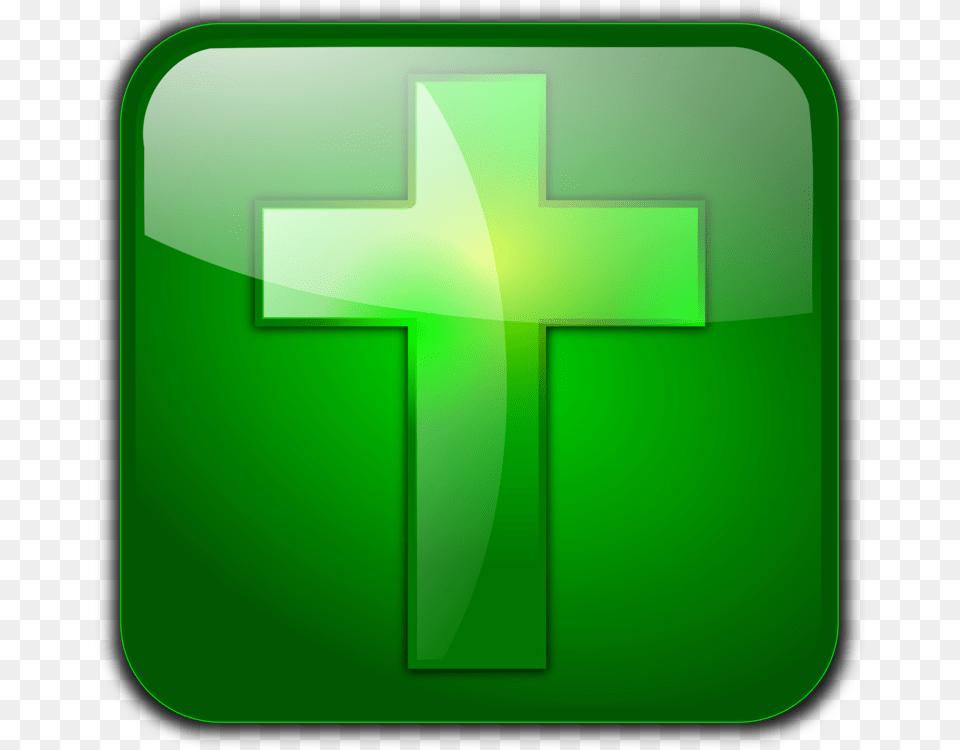 Christian Cross Christianity God Green Salib Hijau, Symbol, First Aid Free Png Download