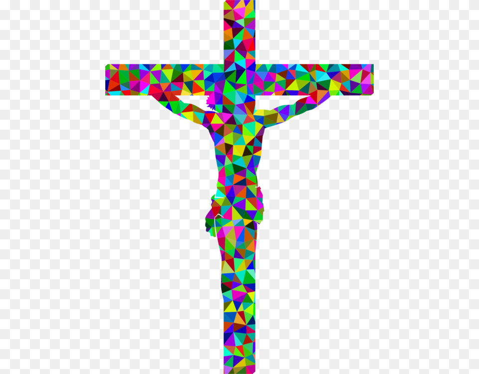 Christian Cross Crucifix Christianity Altar Crucifix Mosaic, Symbol, Art, Person Free Png
