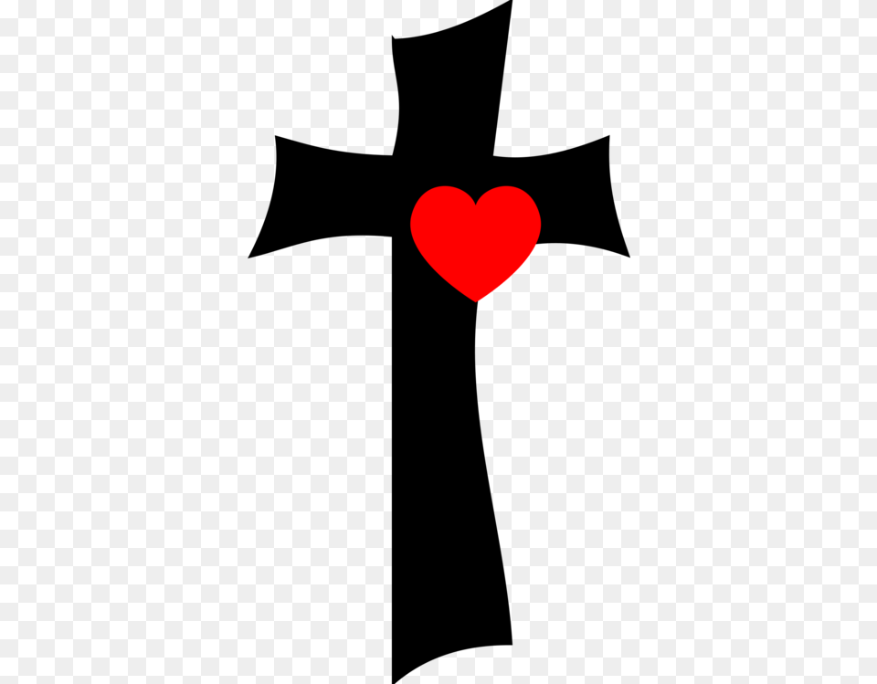 Christian Cross Heart Drawing Symbol, Astronomy, Moon, Nature, Night Png Image