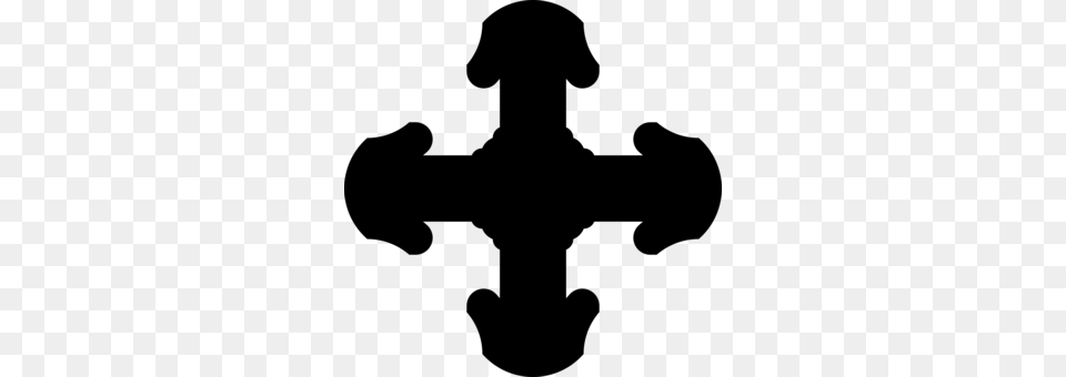 Christian Cross Heart Drawing Symbol, Gray Png Image