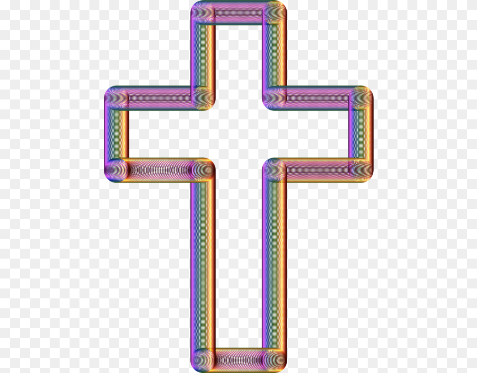 Christian Cross Purple Angle Silhouette, Symbol Free Png Download