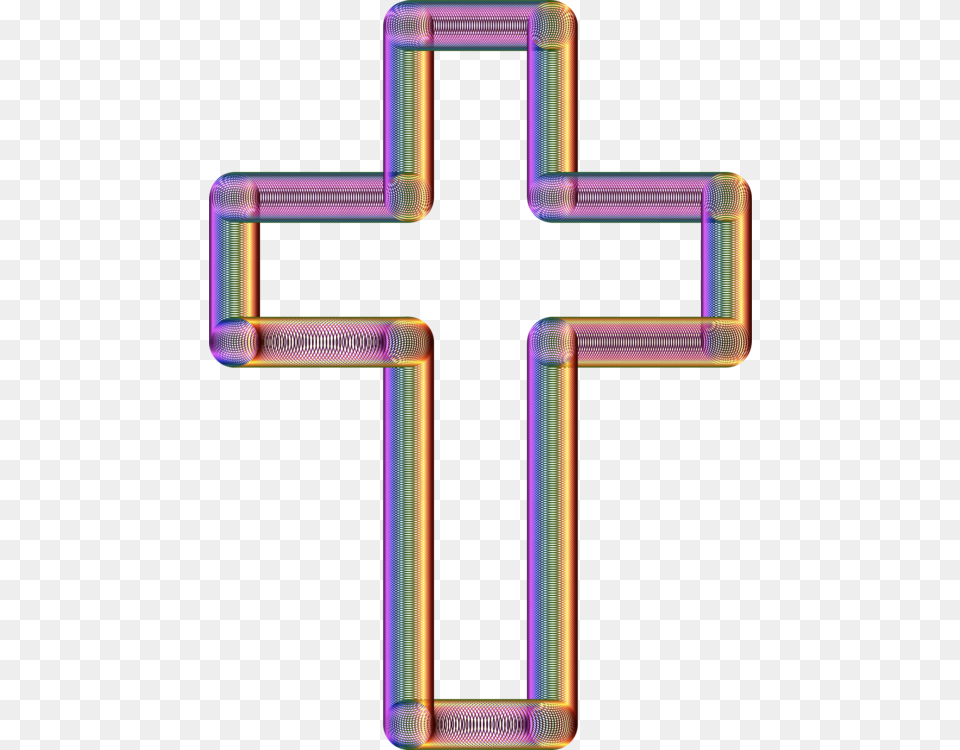 Christian Cross Purple Angle Silhouette Christian Cross, Symbol Free Png Download