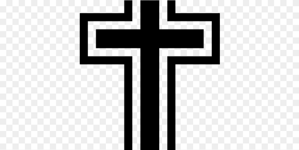 Christian Cross Transparent Images Vector, Gray Png Image