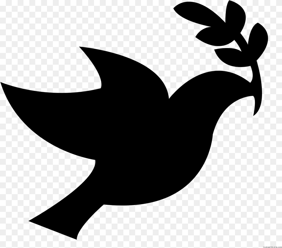 Christian Doves And Cross Clipart Images Peace Dove Svg, Gray Png
